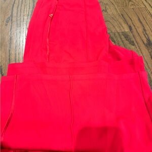 Red KEYS Athleta & Alicia Keys pants.